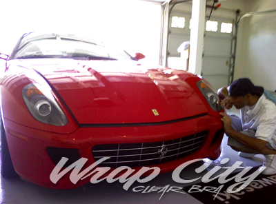 San Diego Clear Bra Paint Protection Wraps Ferrari 599